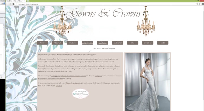 Gowns&Crowns Website